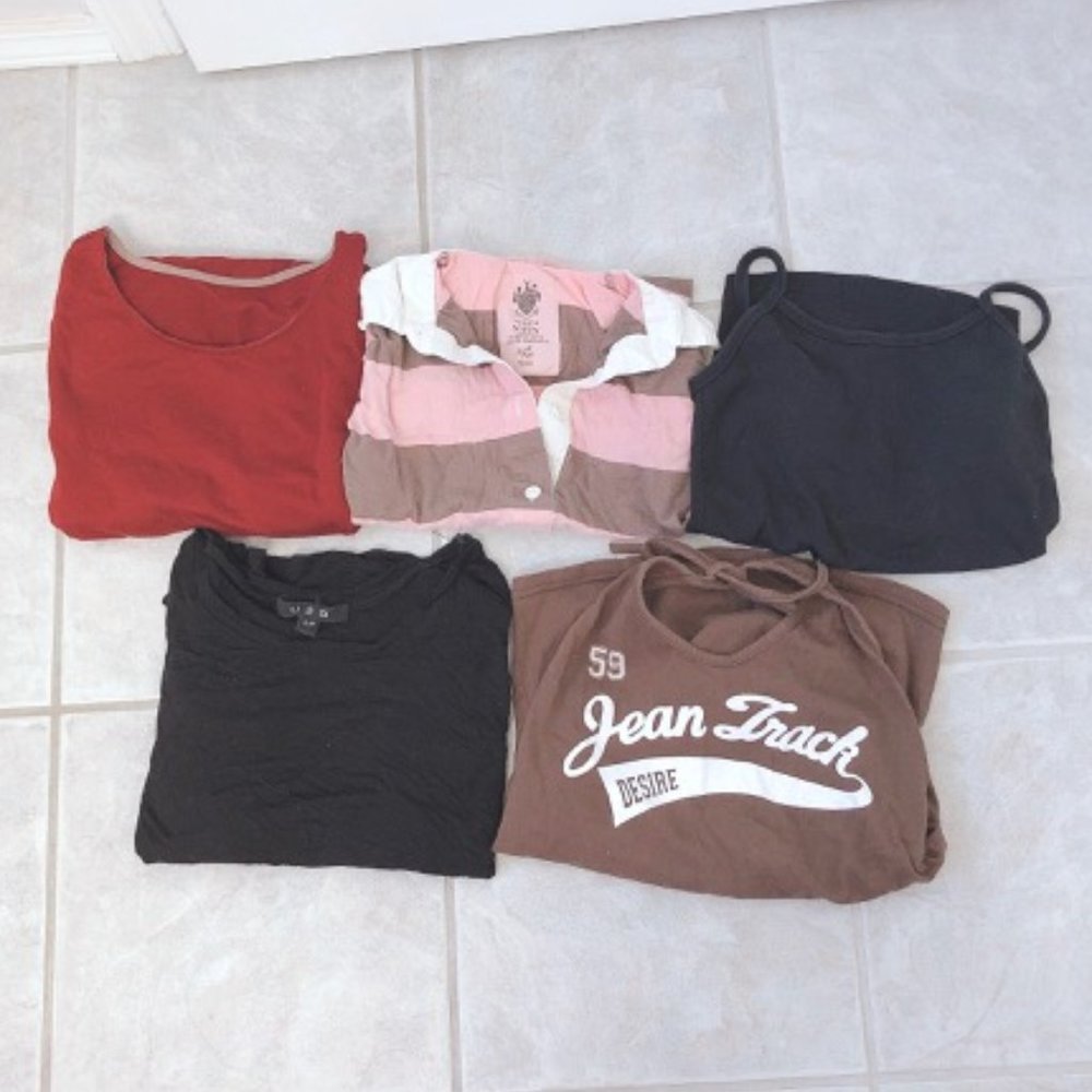 5 Top Bundles Short Sleeve Long Sleeve Tank Top Shirt